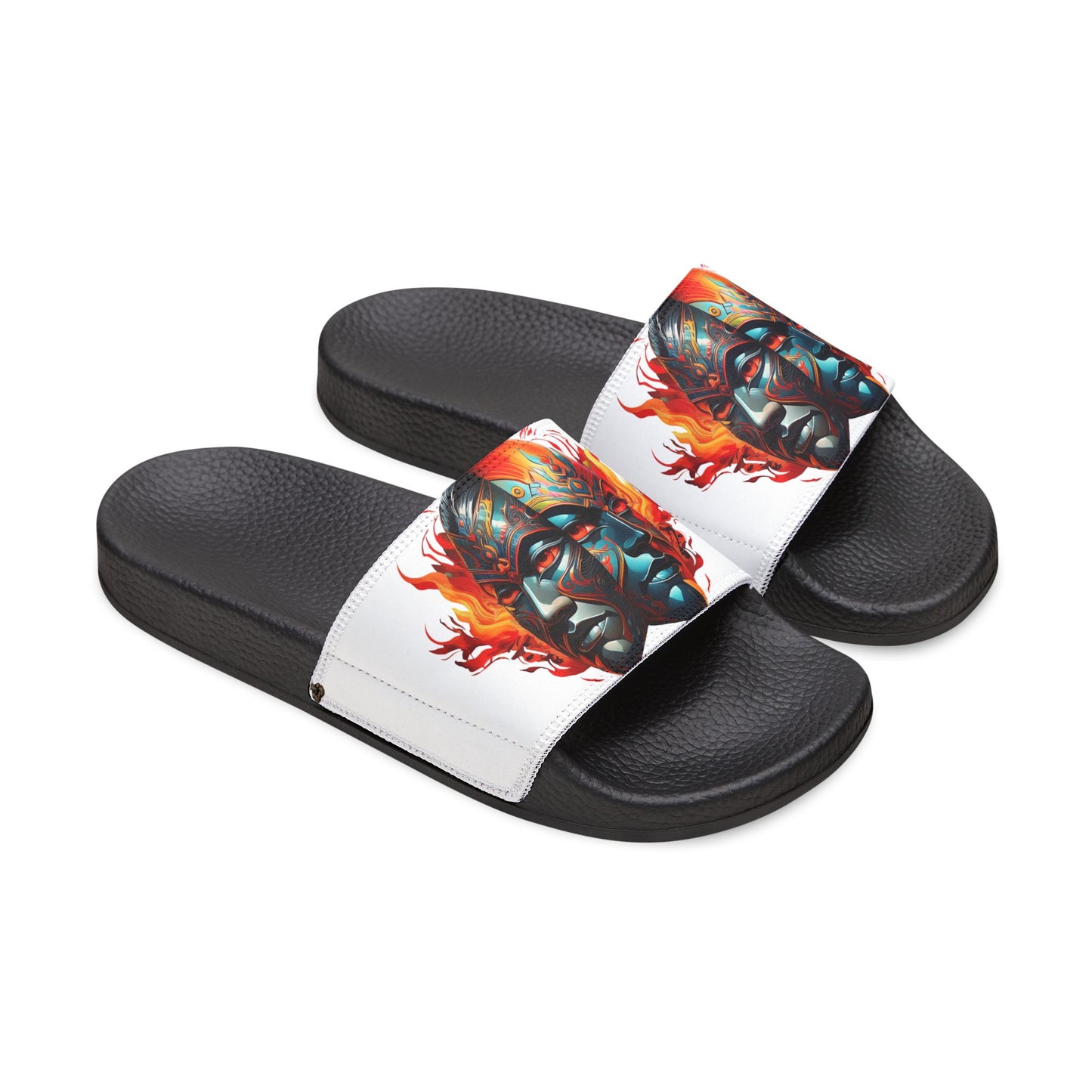 Men’s Washable Two Face Fire Kabuki Slides