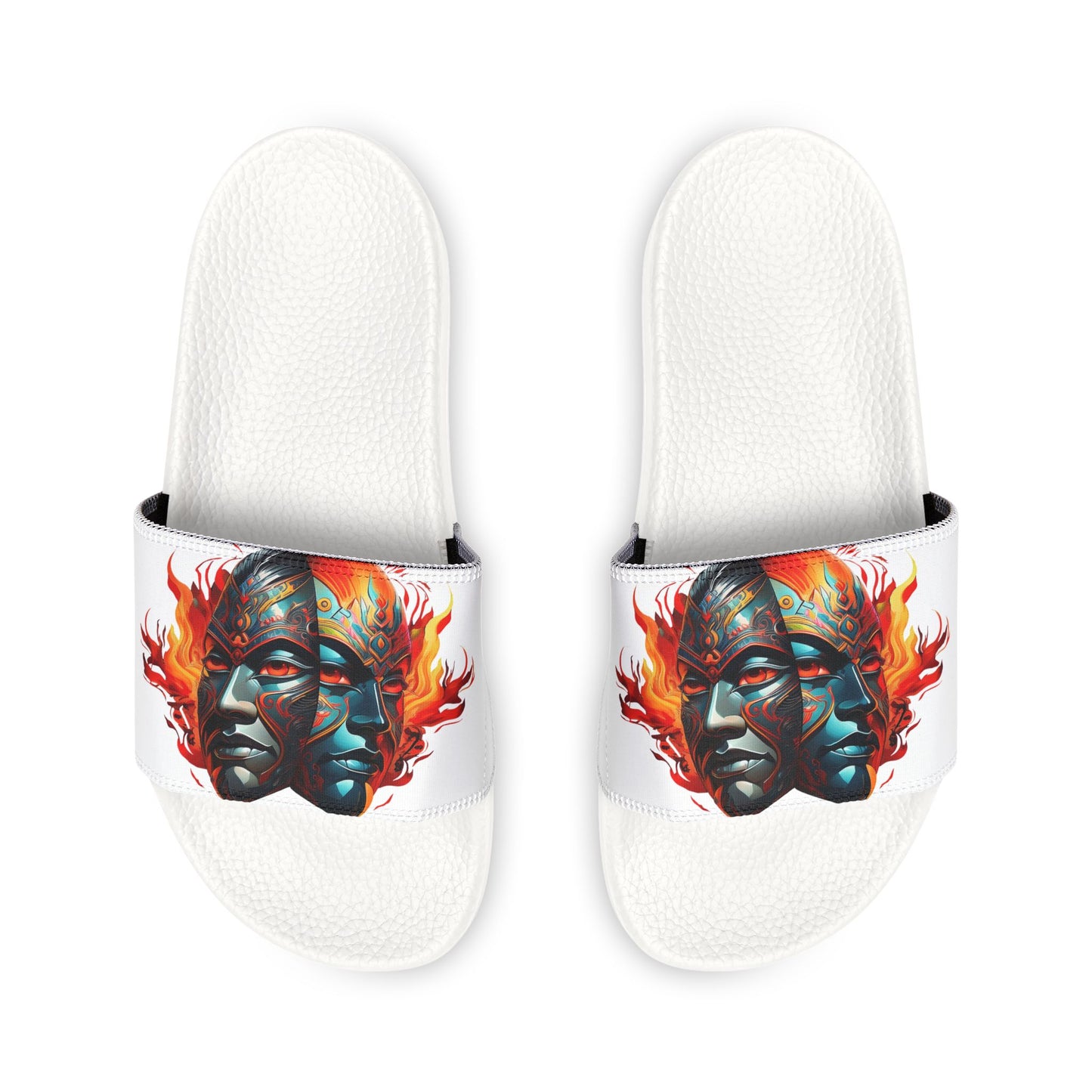 Men’s Washable Two Face Fire Kabuki Slides