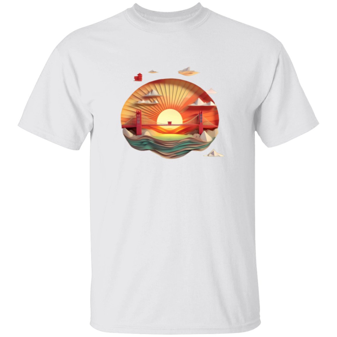 Golden Gate Origami T Shirt