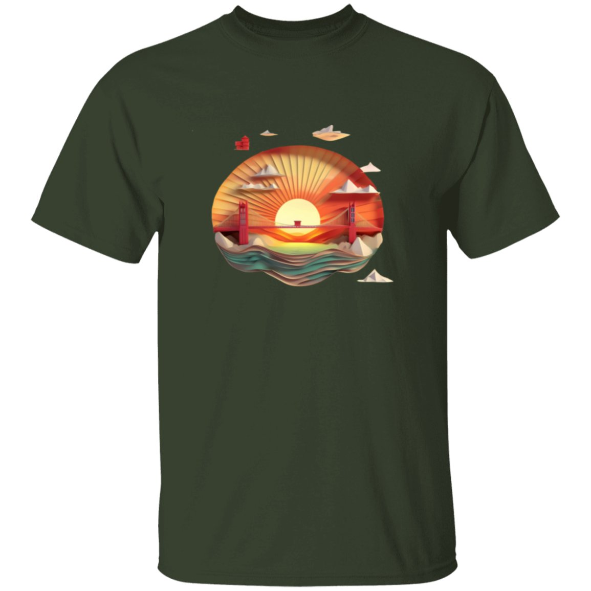 Golden Gate Origami T Shirt