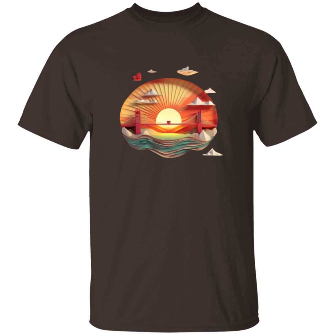 Golden Gate Origami T Shirt