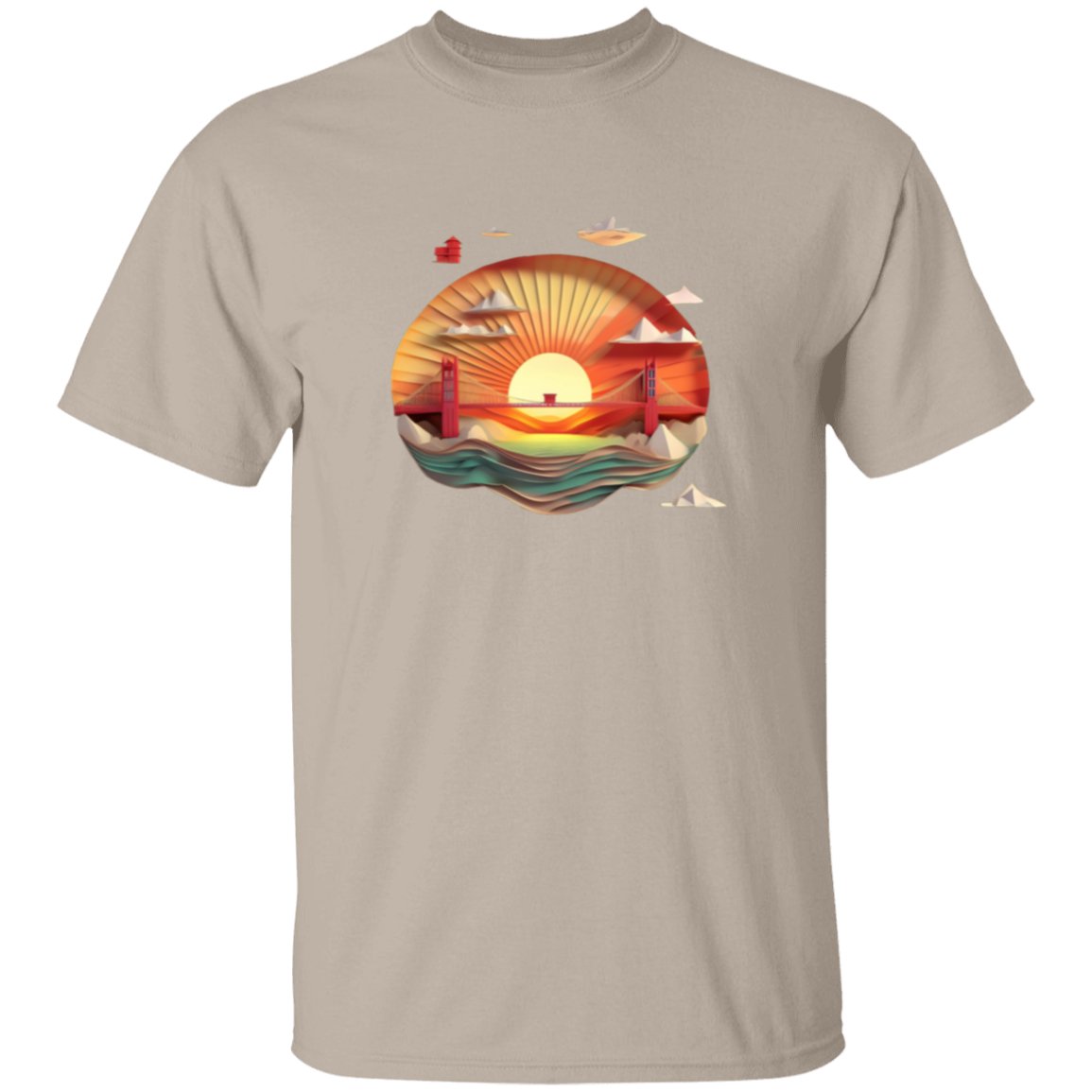 Golden Gate Origami T Shirt