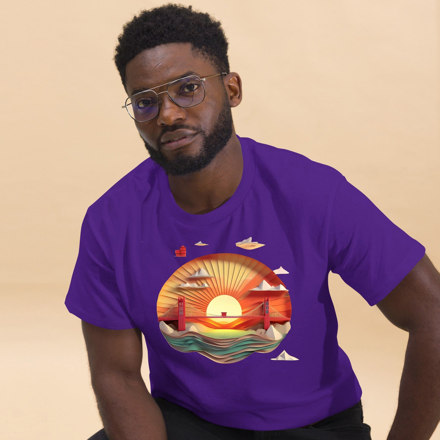 Golden Gate Origami T Shirt