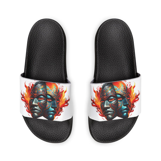 Men’s Washable Two Face Fire Kabuki Slides