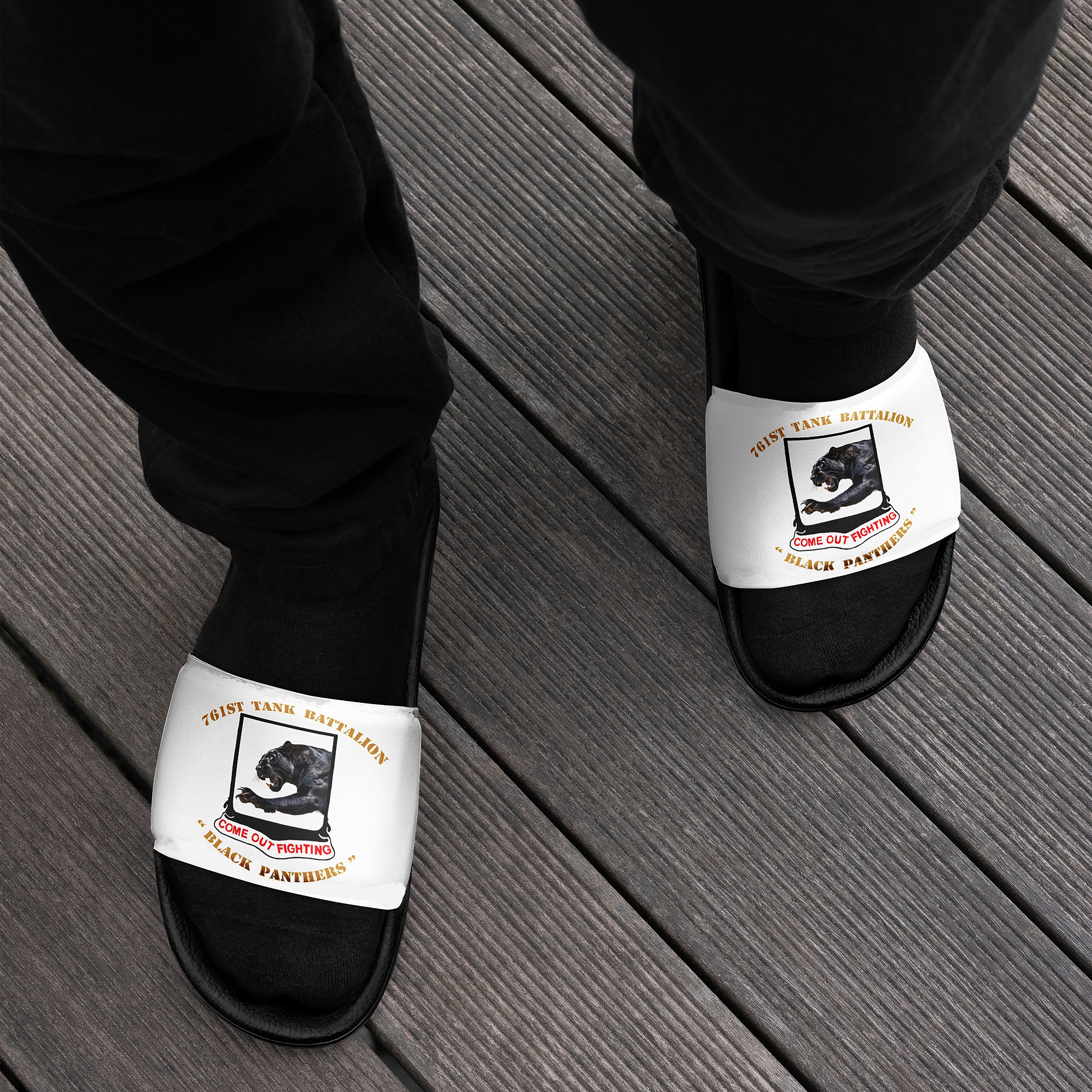 Men's Black Panthers Slides