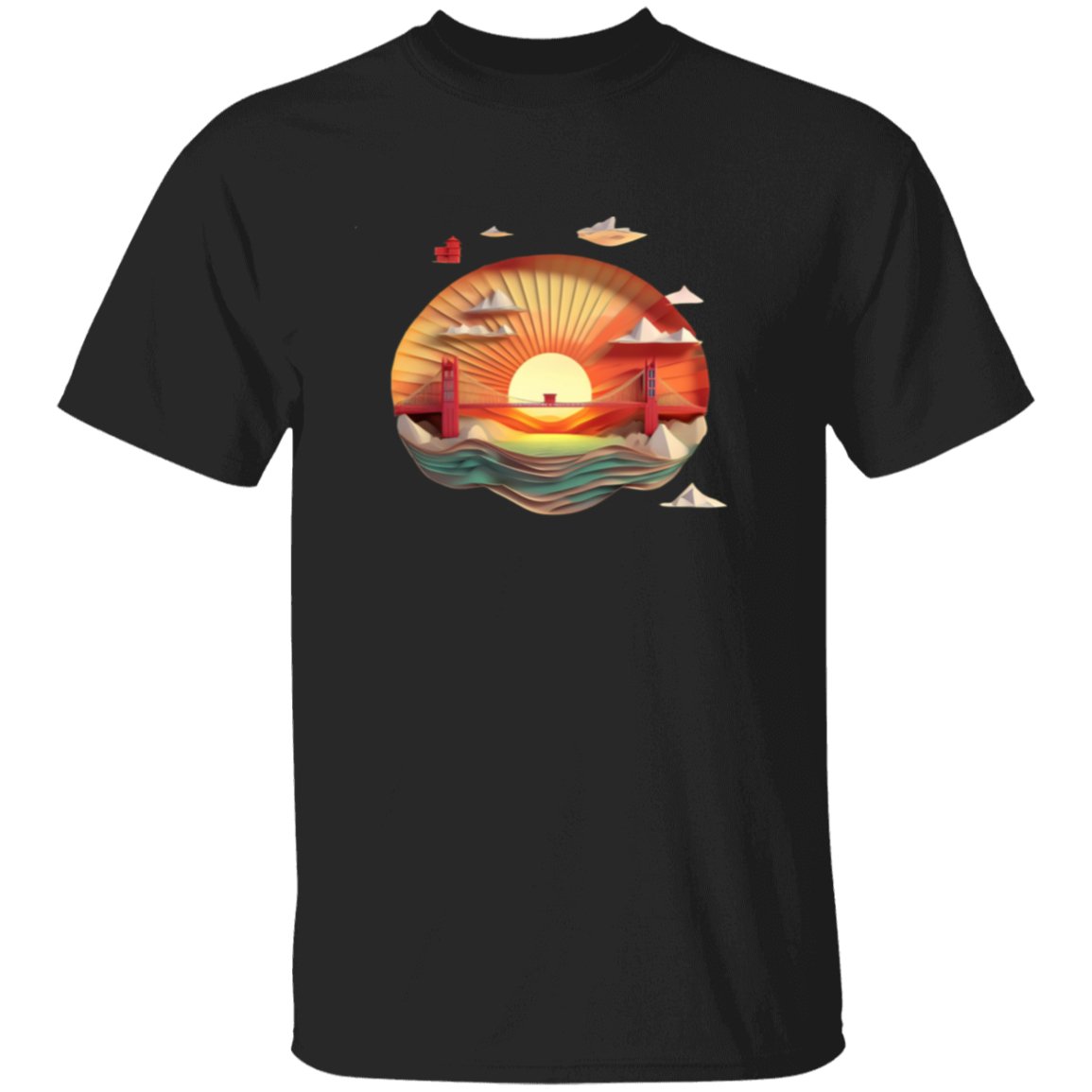 Golden Gate Origami T Shirt