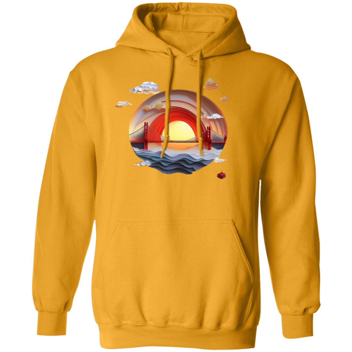 Golden Gate Origami Hoodie