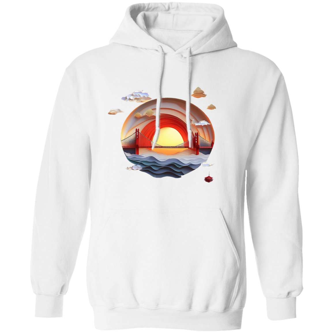 Golden Gate Origami Hoodie