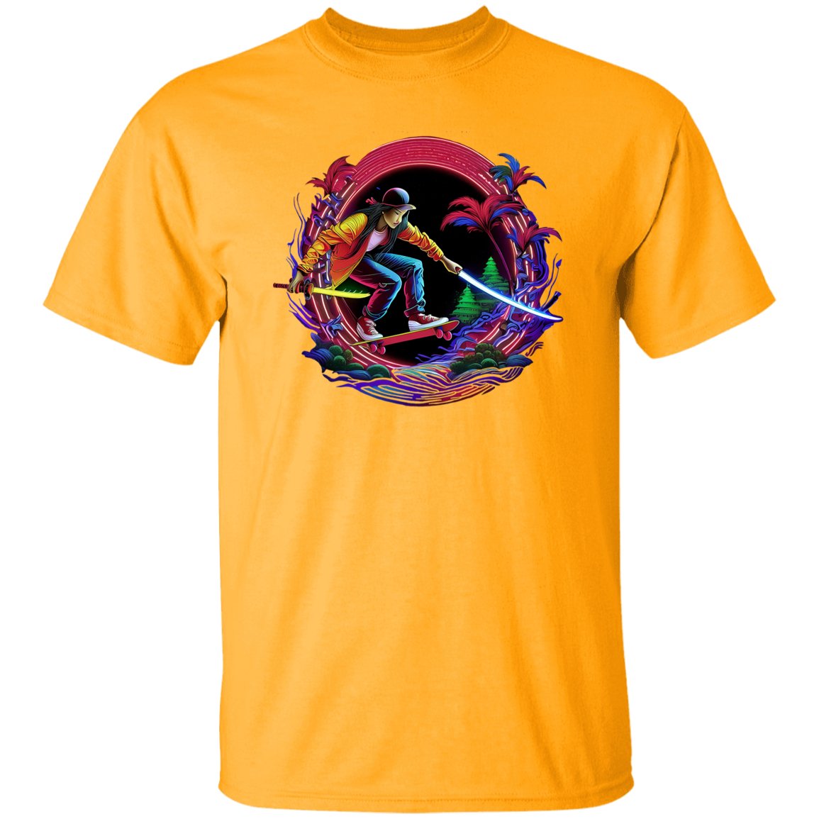 Skateboard Warrior T Shirt - Badness Creations