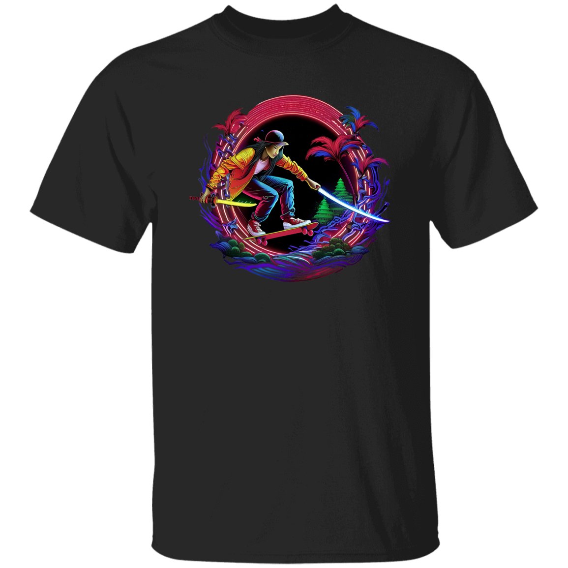 Skateboard Warrior T Shirt - Badness Creations