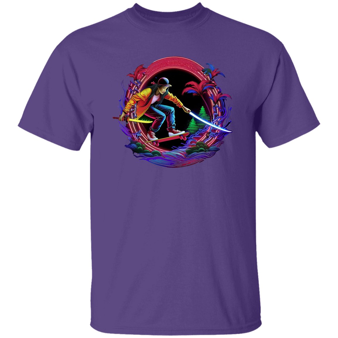 Skateboard Warrior T Shirt - Badness Creations