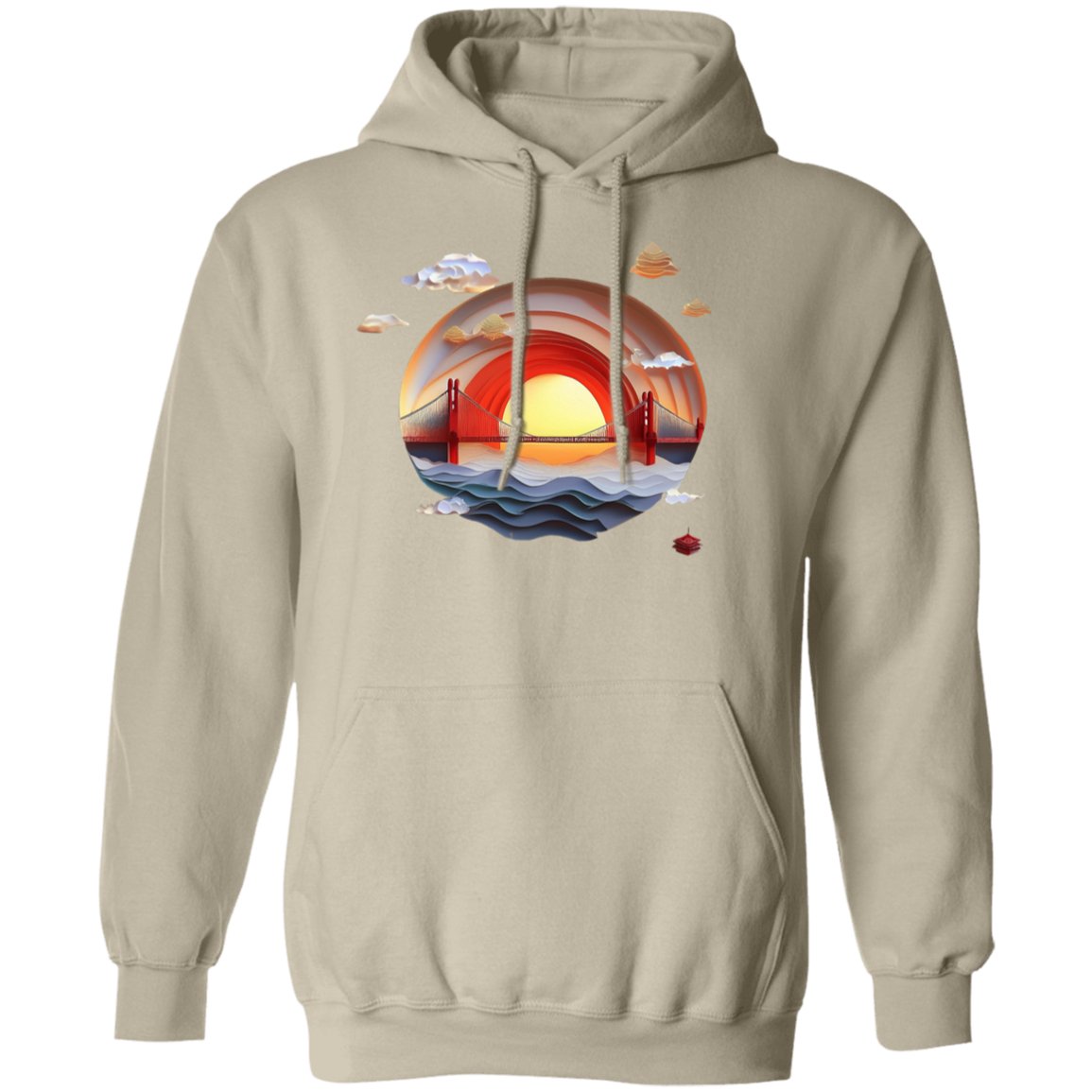 Golden Gate Origami Hoodie