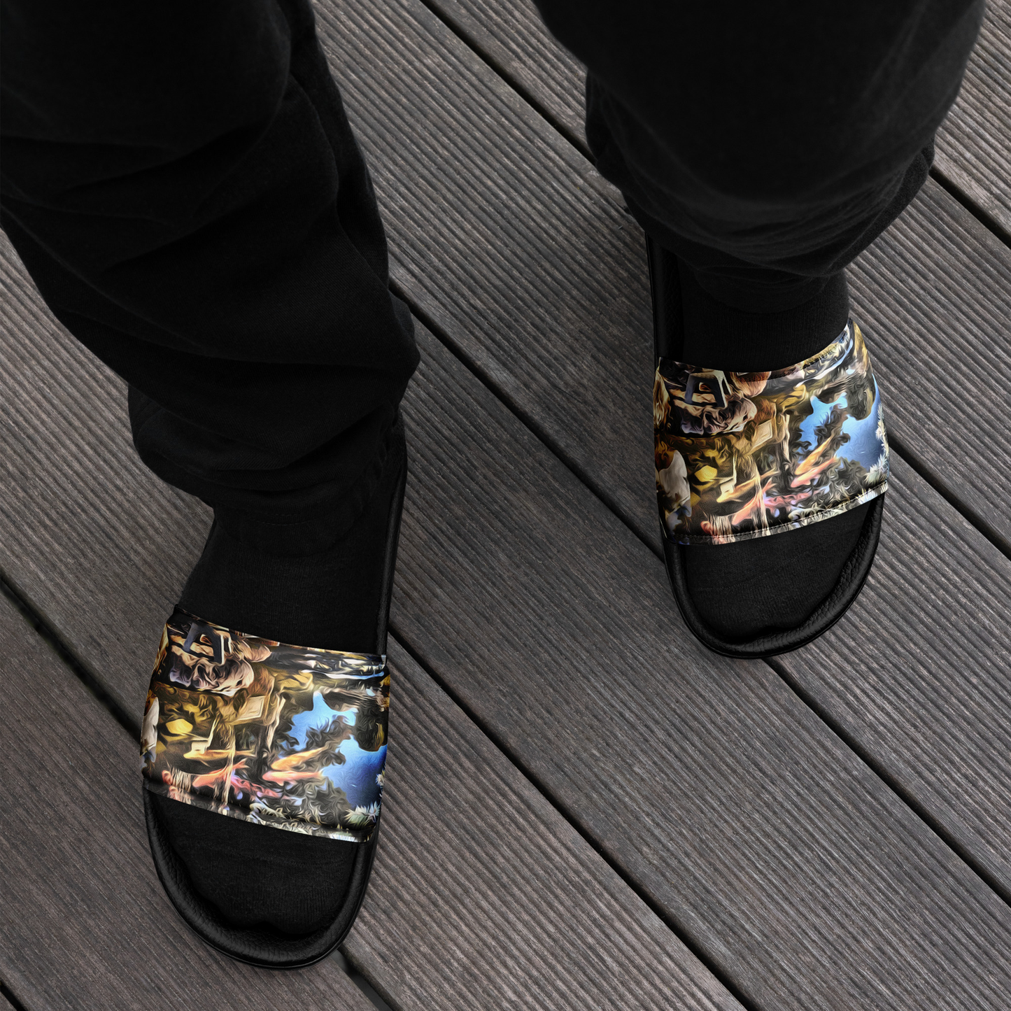 Men's Washable Koi Pond Slides