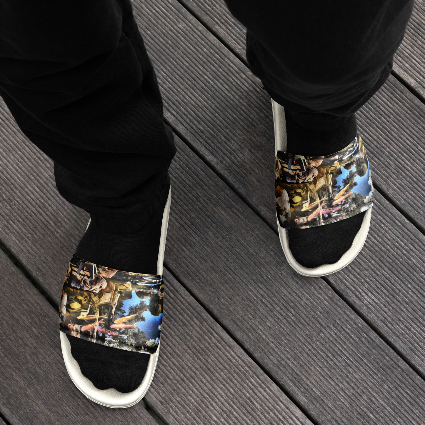 Men's Washable Koi Pond Slides