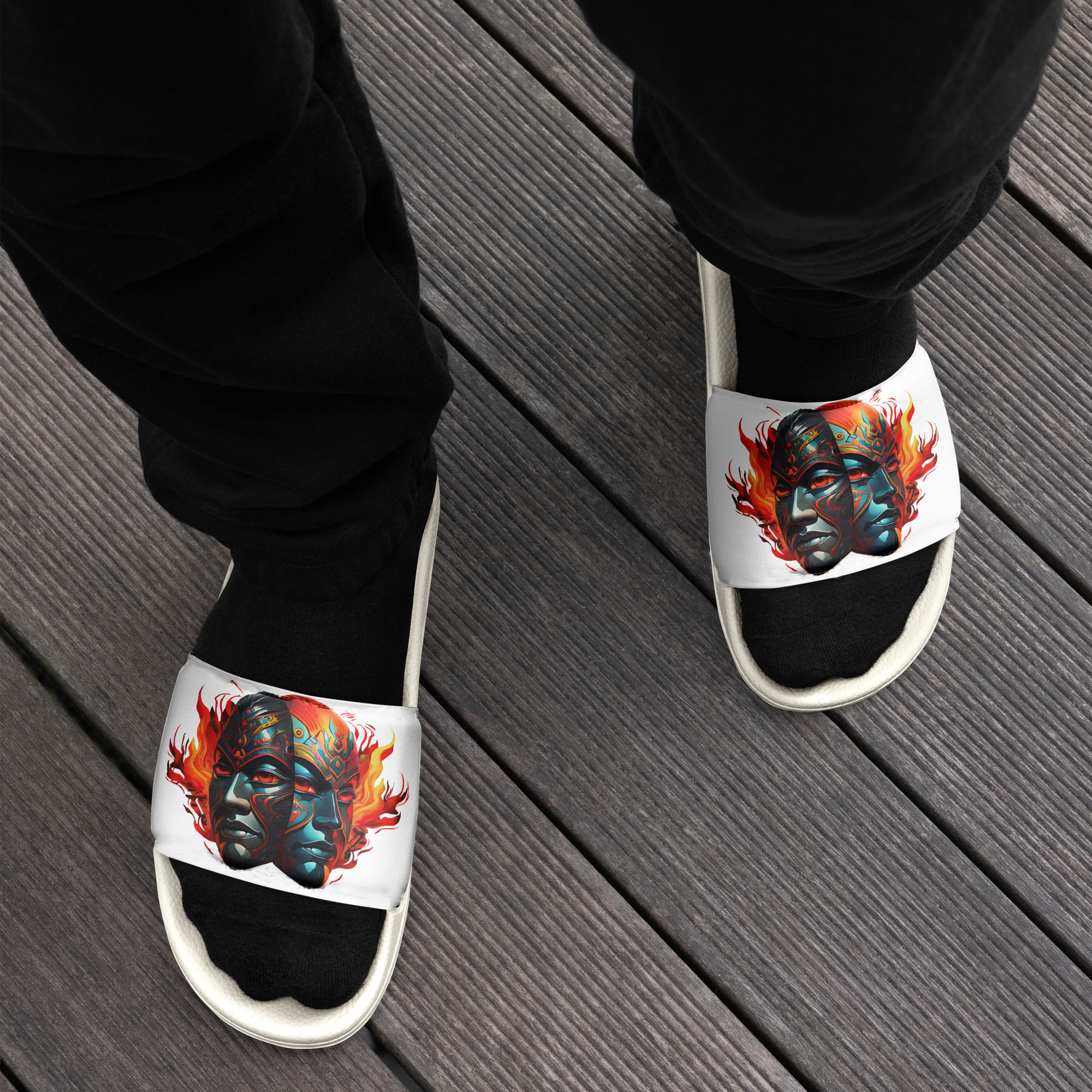 Men’s Two Face Fire Kabuki Slides