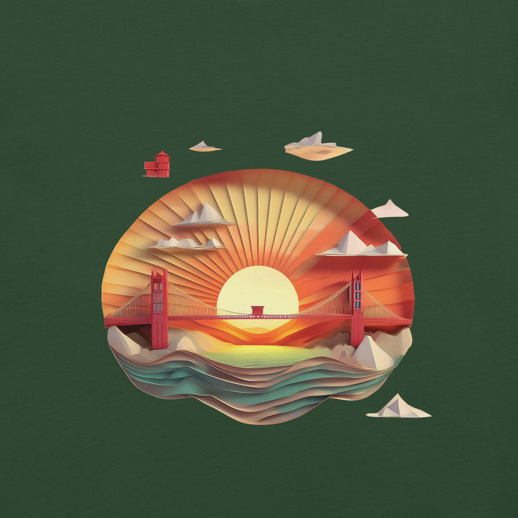Golden Gate Origami T Shirt